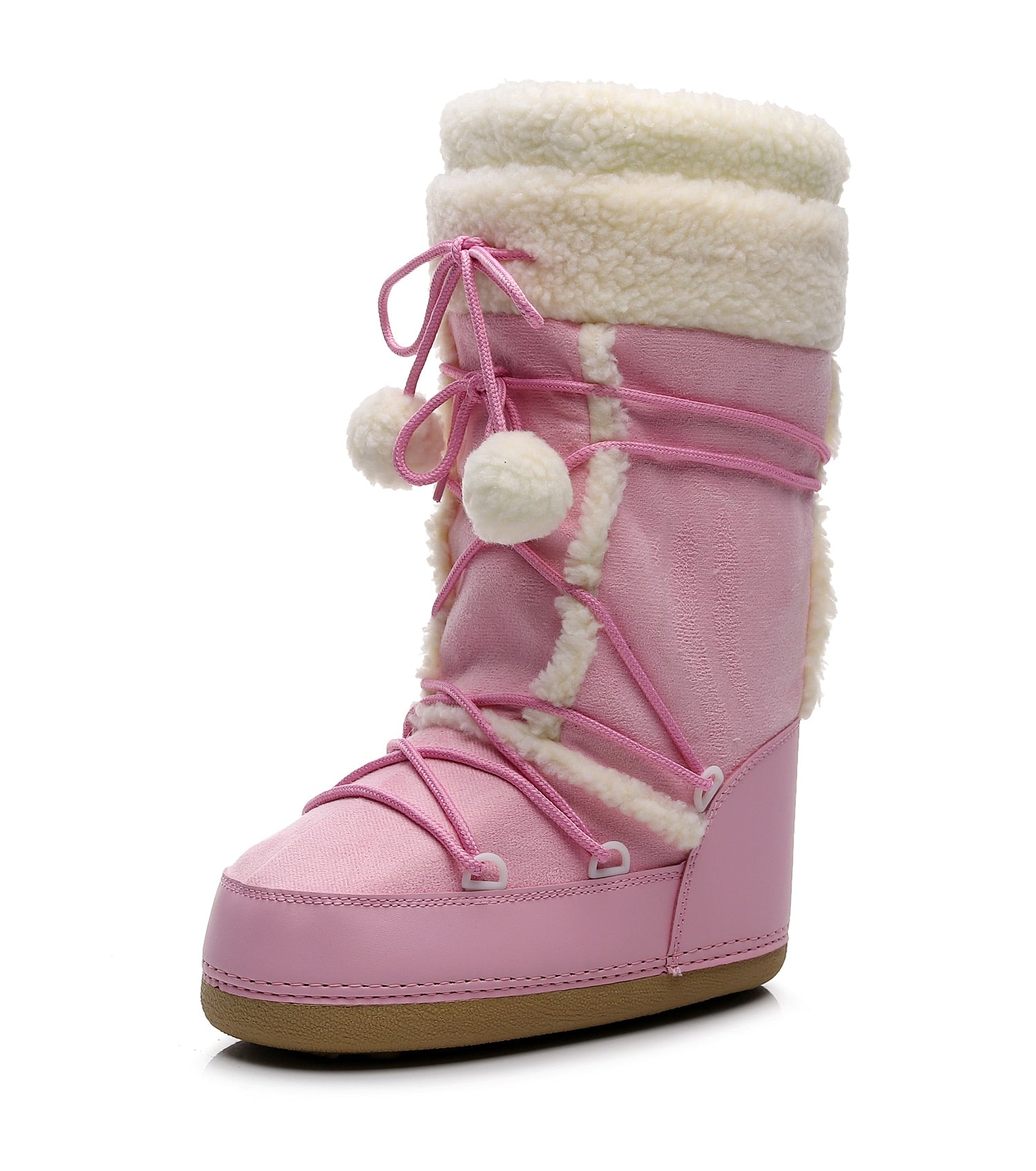 Kawaii Aesthetic Coquette Pink Winter Boots for Y2K Fashion Lovers