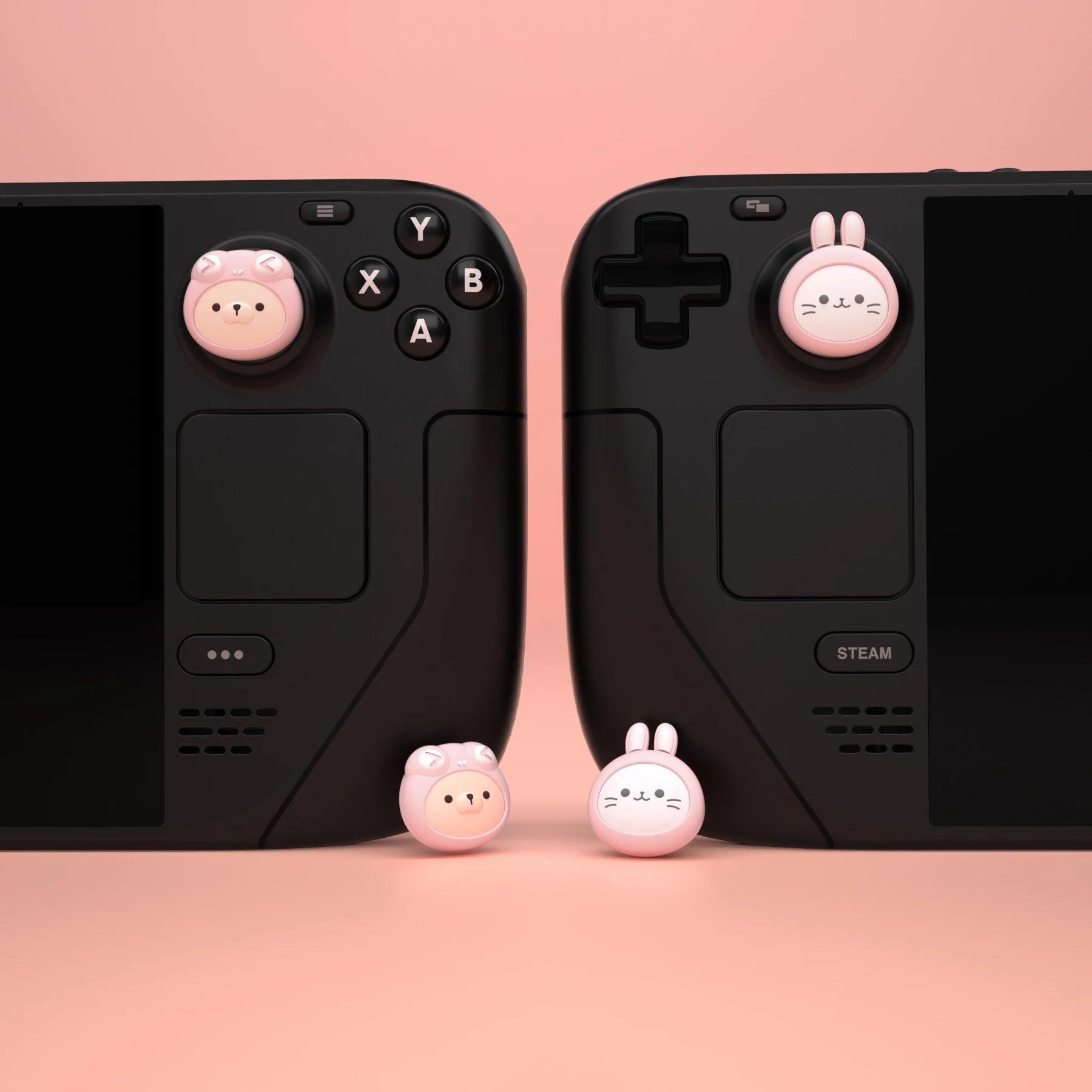 Kawaii Animal Thumb Grip Caps for Steam Deck - Cute Gaming Accessories for Y2K Aesthetic