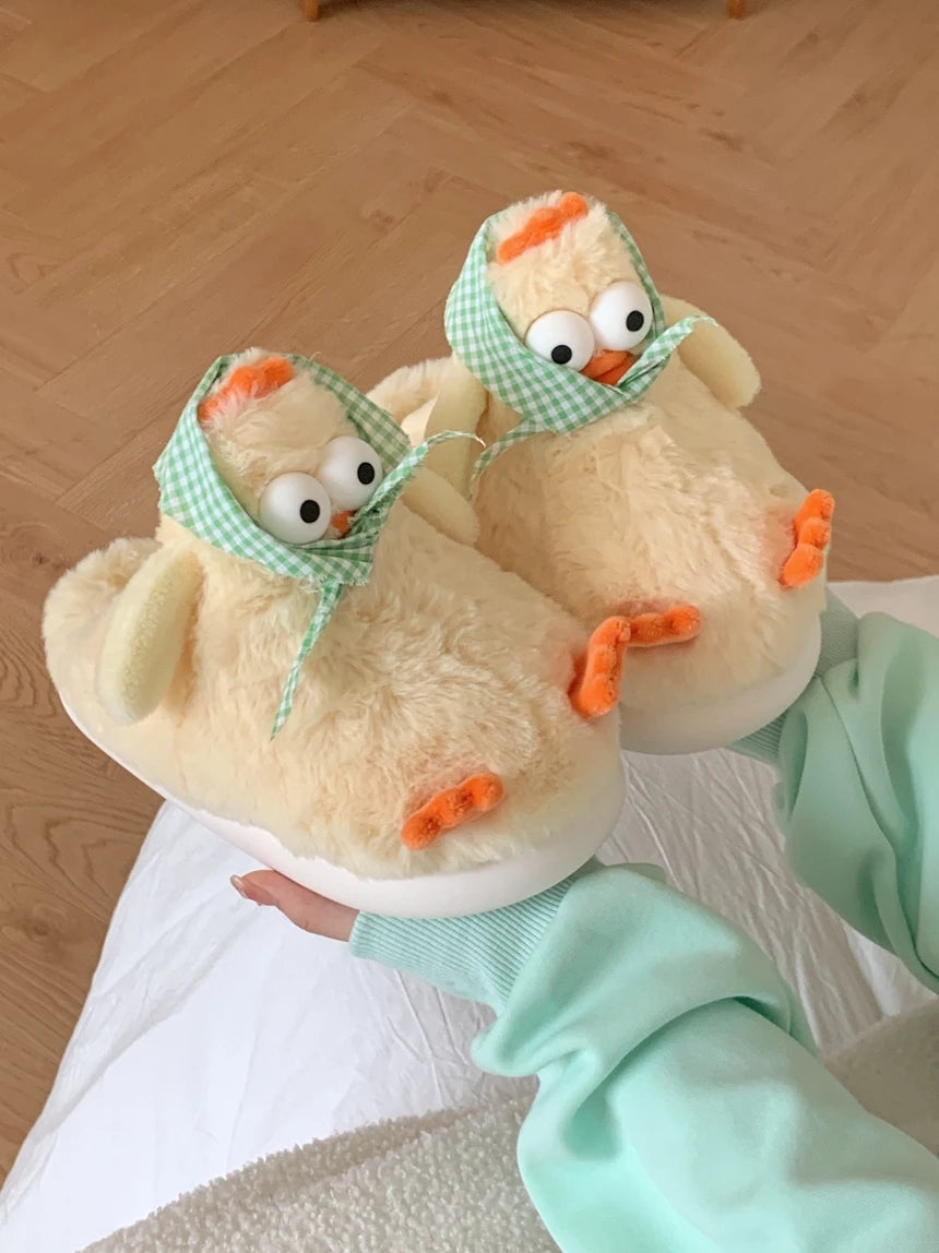 Kawaii Cartoon Chicken Slippers for Cozy Comfort and Cute Aesthetic Vibes