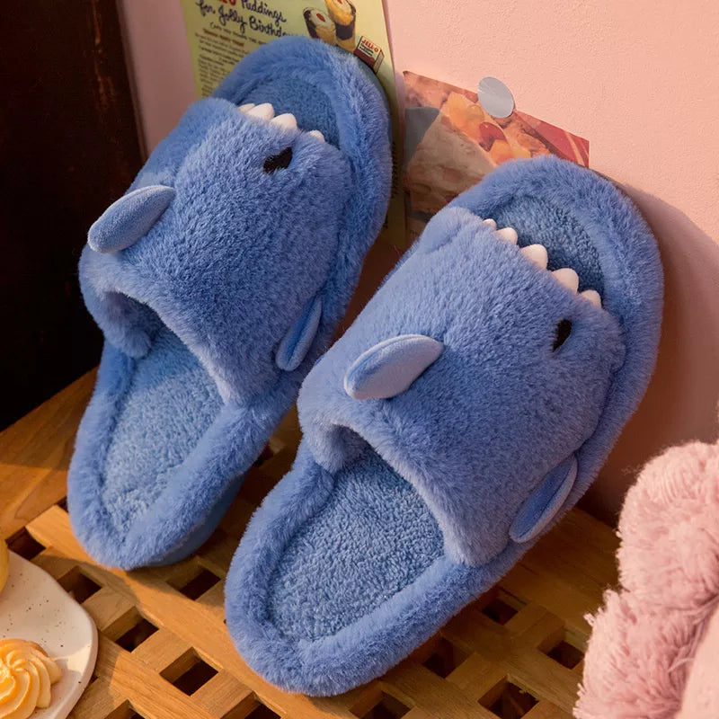 Kawaii Cartoon Shark Slippers - Cute and Comfy Footwear for Y2K and Coquette Aesthetic