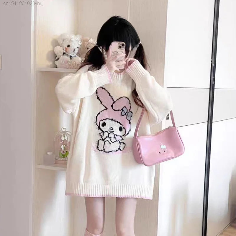 Kawaii Fashion My Melody Sweater - Cute Sanrio Aesthetic Top for Cozy Outfits