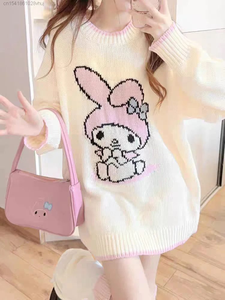 Kawaii Fashion My Melody Sweater - Cute Sanrio Aesthetic Top for Cozy Outfits