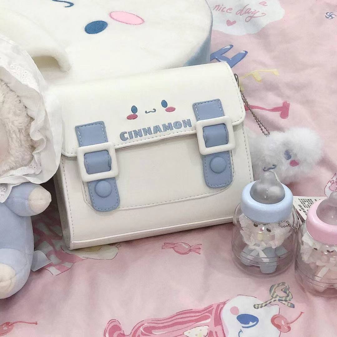 Kawaii Harajuku Aesthetic Pastel Satchel Bag featuring My Melody, Cinnamoroll & Kuromi