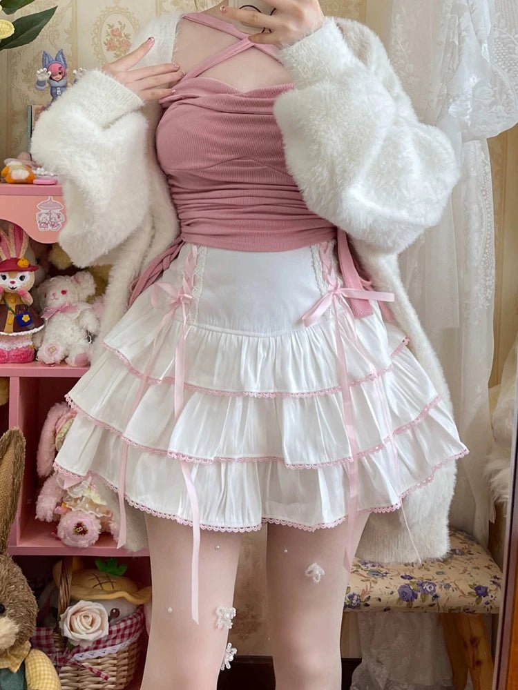 Kawaii Mini Skirt with Ball Gown Flair - Perfect for Y2K and Coquette Aesthetic Outfits