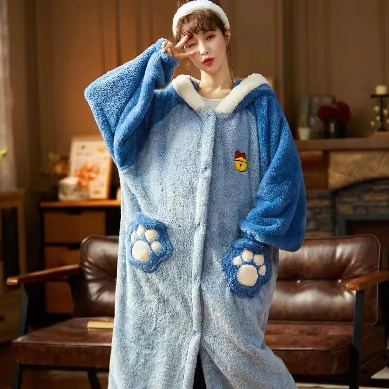 Kawaii Pajamas with Ears for Cozy Nights - Adorable Y2K Style Sleepwear