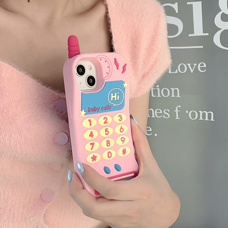 Kawaii Retro Hello Kitty Phone Case for iPhone - Cute Aesthetic Accessory