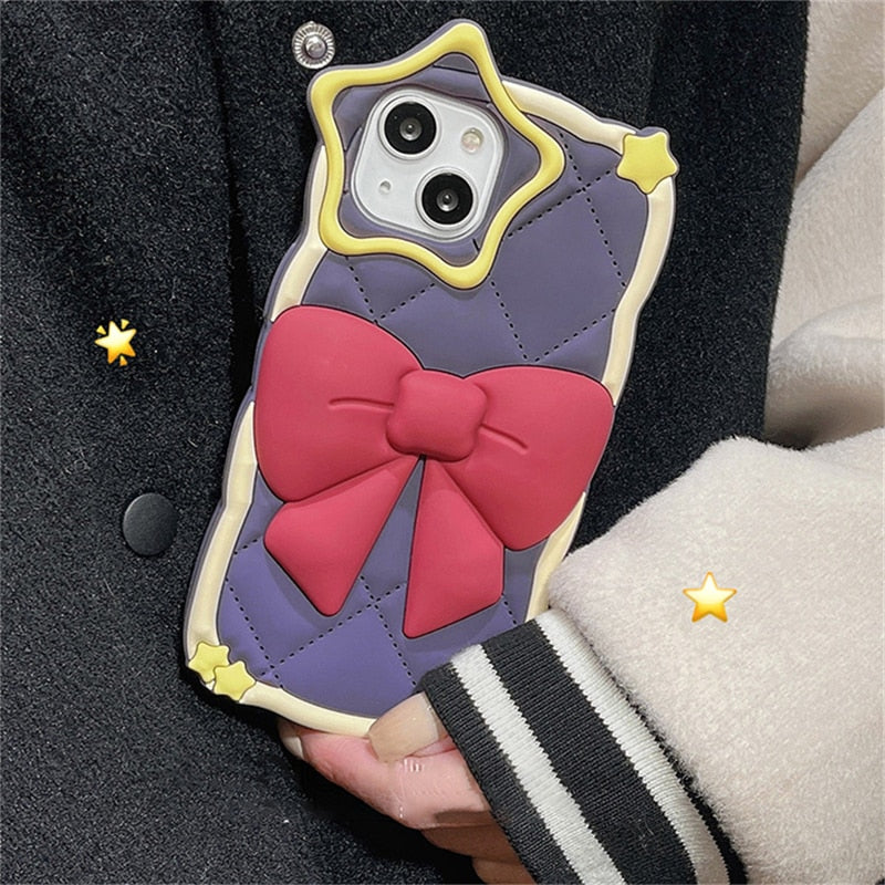 Kawaii Sailor Moon Bow iPhone Case | Harajuku Aesthetic Phone Accessory