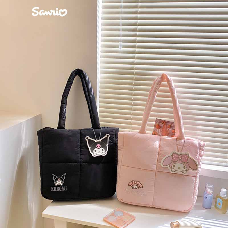 Kawaii Sanrio Puffer Bag featuring My Melody, Kuromi, Cinnamoroll & Hello Kitty Designs