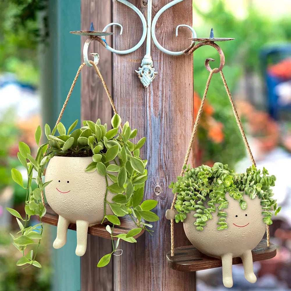 Kawaii Smiling Flower Pot: Adorable Aesthetic Decor for Your Cozy Space