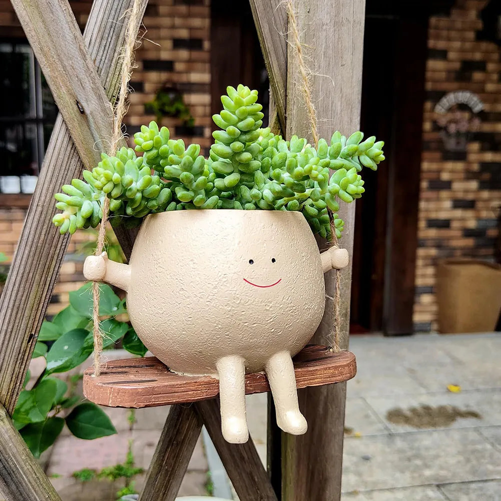 Kawaii Smiling Flower Pot: Adorable Aesthetic Decor for Your Cozy Space