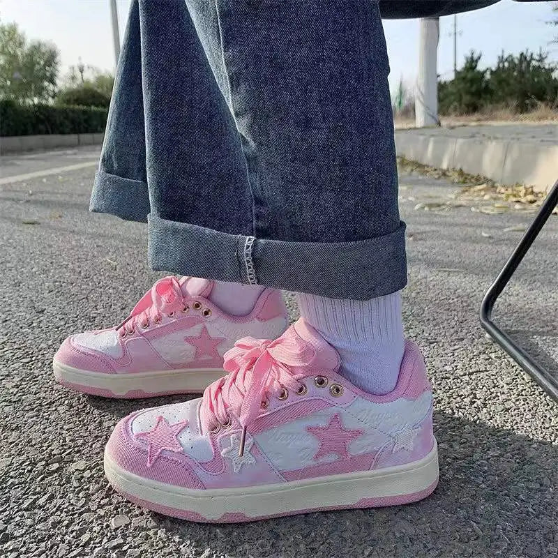 Kawaii Star Sneakers: Adorable Y2K Aesthetic Footwear for Cute and Comfy Outfits