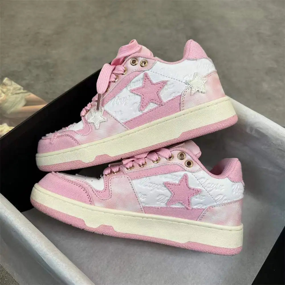 Kawaii Star Sneakers: Adorable Y2K Aesthetic Footwear for Cute and Comfy Outfits