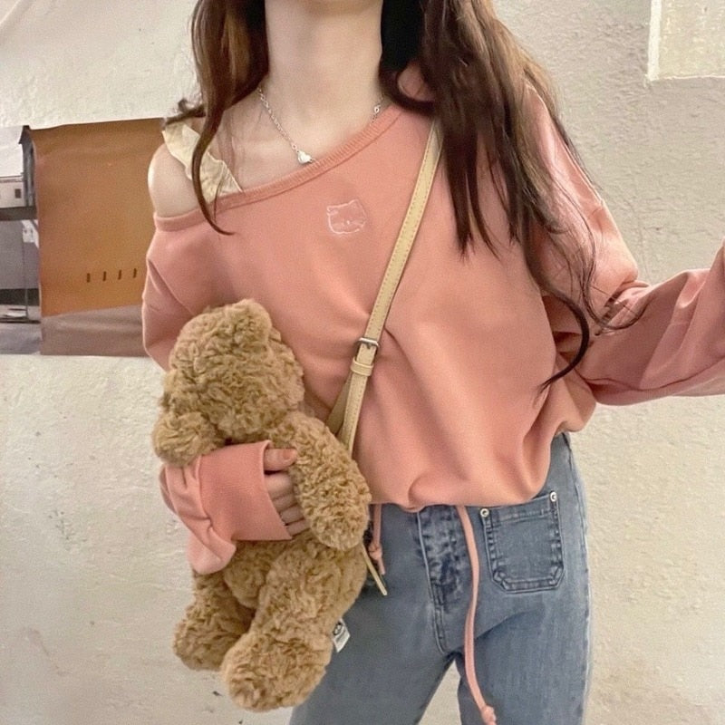 Kawaii Ulzzang Aesthetic Sweater - Cute Pastel Cozy Top for Y2K Fashion Lovers