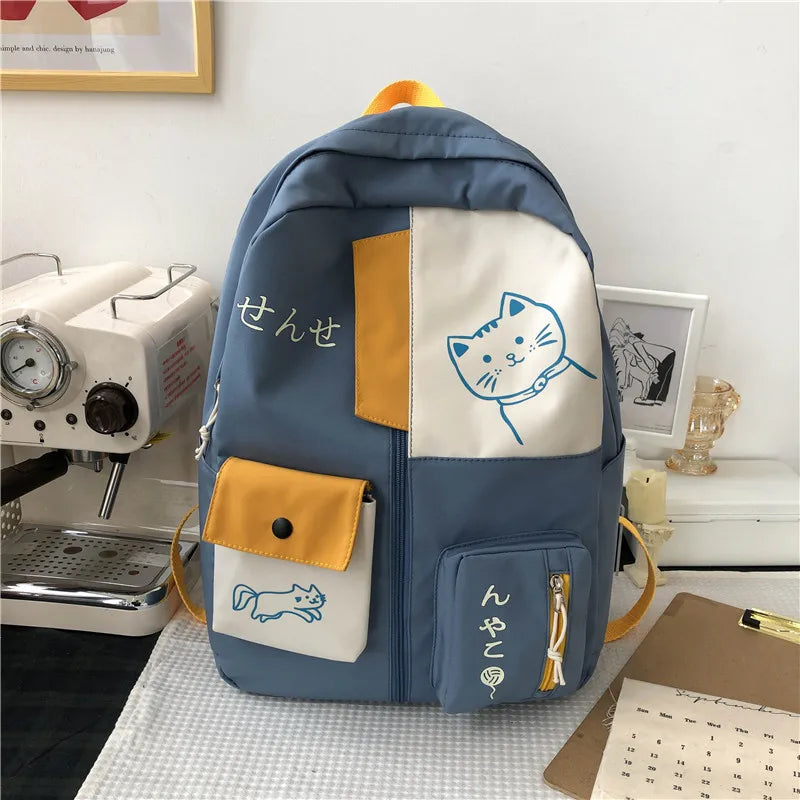 Kawaii Waterproof School Backpack for Cute Aesthetic Outfits and Everyday Adventures