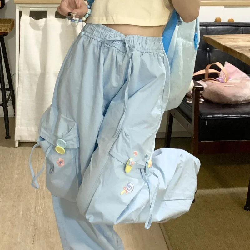 Kawaii Y2K Cargo Pants: Adorable Japanese Style for Trendy Aesthetic Outfits