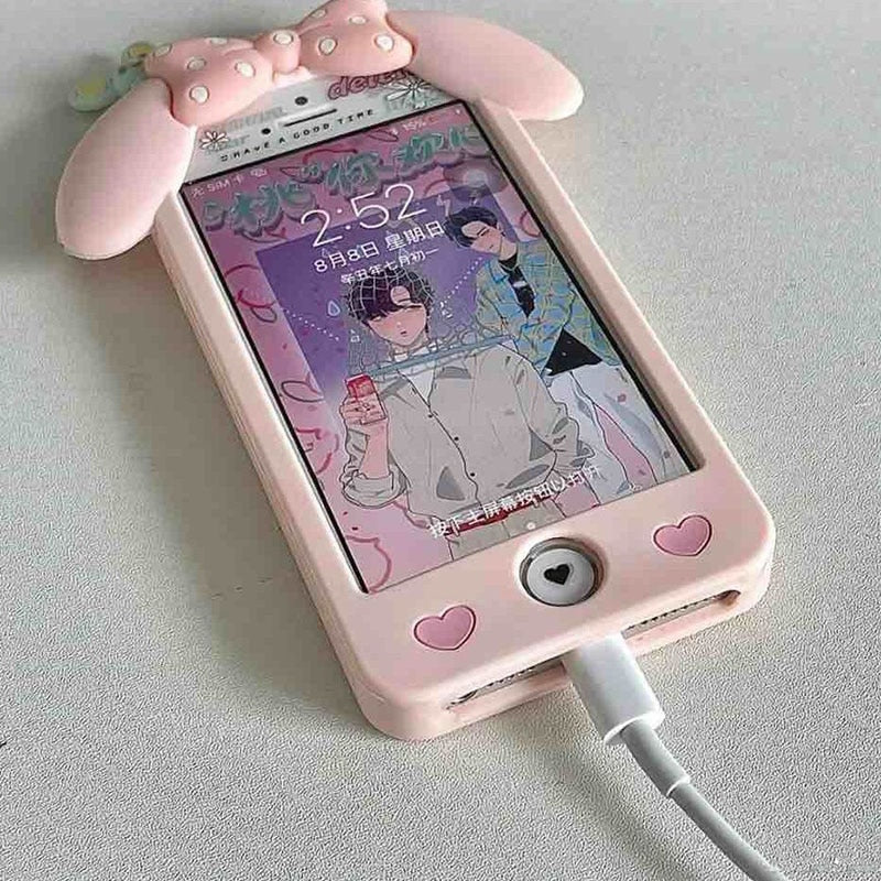 Kawaii Y2K Retro My Melody iPhone Case - Cute Aesthetic Phone Accessory for Anime Lovers