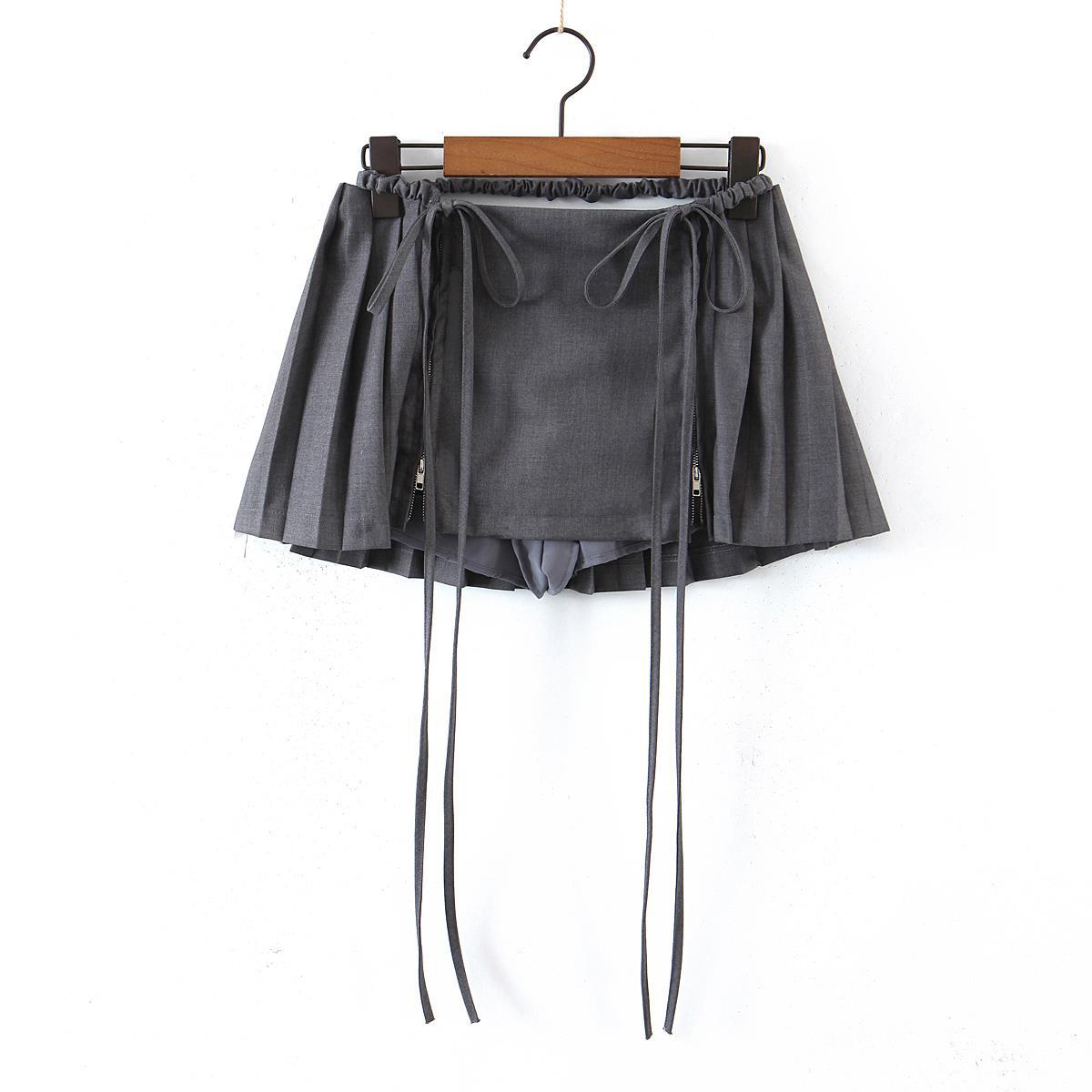 Korean Aesthetic Y2K Low Rise Pleated Mini Skirt for Trendy Coquette and Grunge Styles