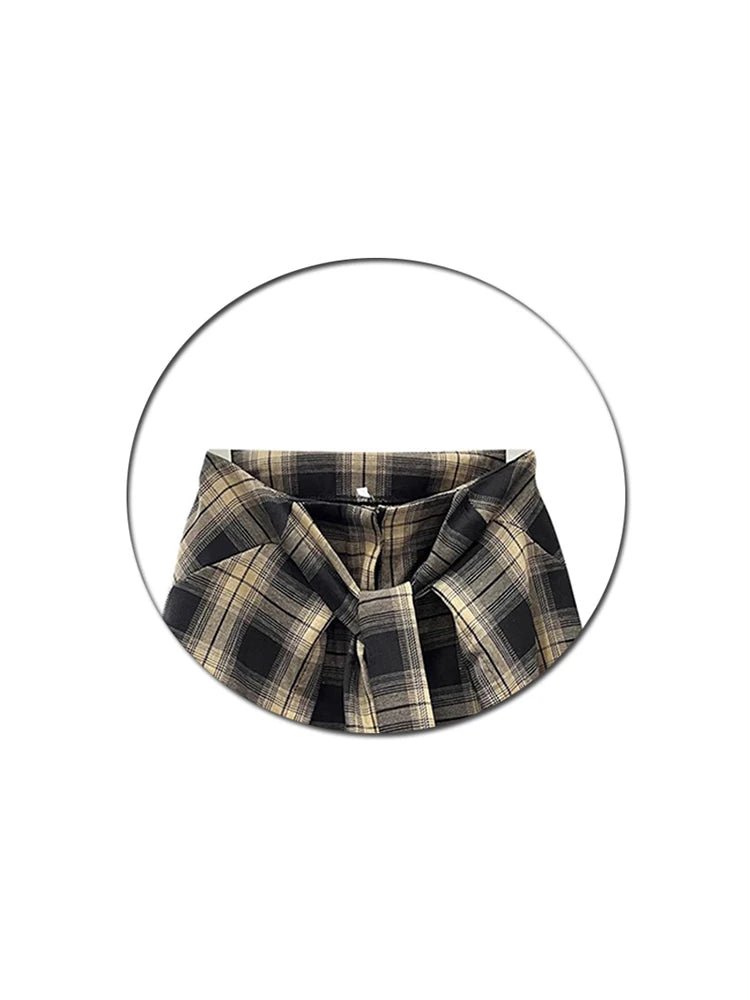 Korean Plaid Pleated Skirt - Y2K Aesthetic Fashion for Cute Coquette Outfits