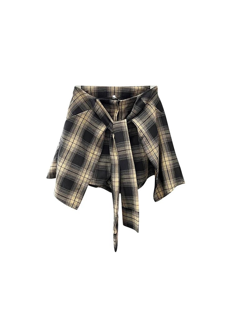 Korean Plaid Pleated Skirt - Y2K Aesthetic Fashion for Cute Coquette Outfits