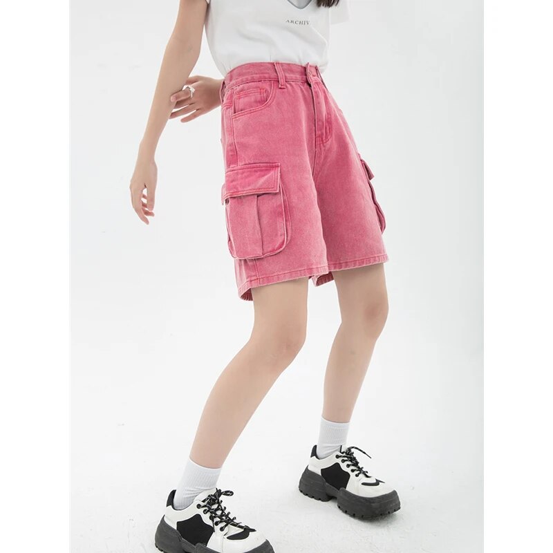 Korean Vintage Denim Shorts - Y2K Aesthetic High-Waisted Cutoff for Trendy Summer Outfits