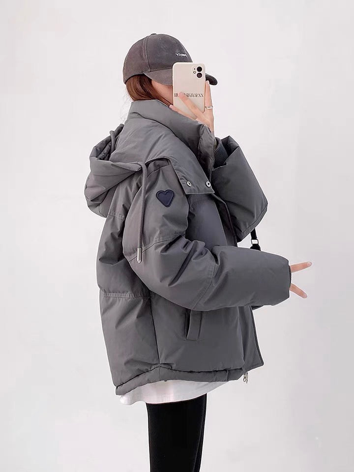 Korean Winter Women's Oversized Puffer Jacket in Y2K Aesthetic for Cozy Style