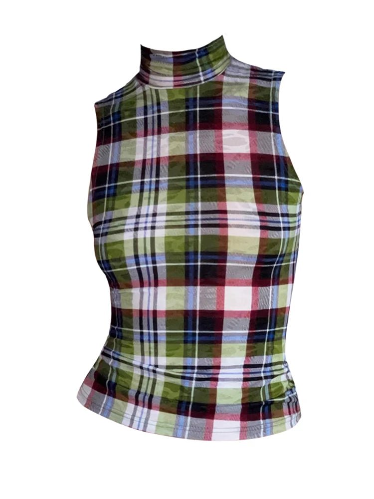 Plaid Y2K Harajuku Crop Top - Trendy Coquette Aesthetic for Stylish Outfits