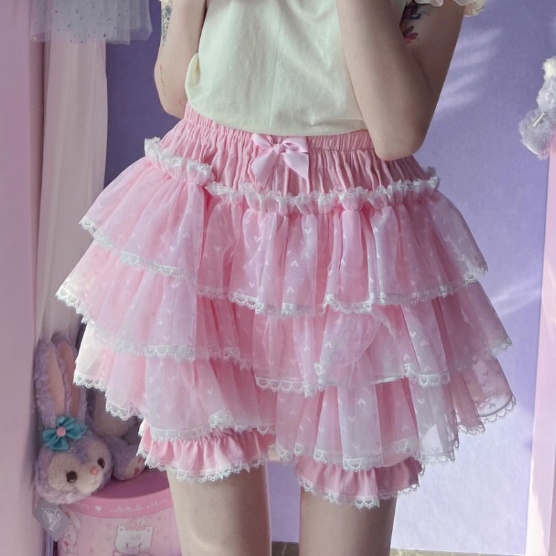 Plus Size Kawaii Bloomers - Harajuku Lolita Puffy Shorts for Cute Aesthetic Outfits