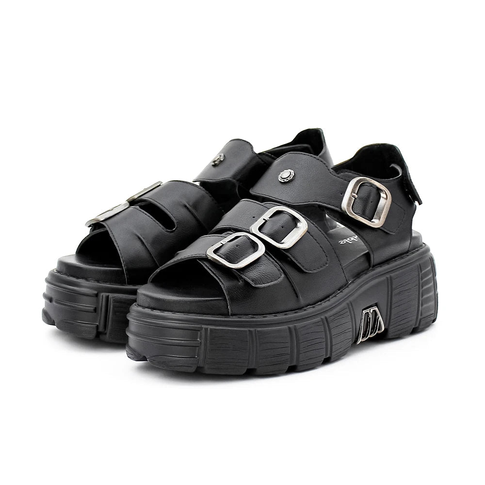 Punk Clip Toe Sandals for Y2K Aesthetic, Grunge Style, and Edgy Summer Outfits