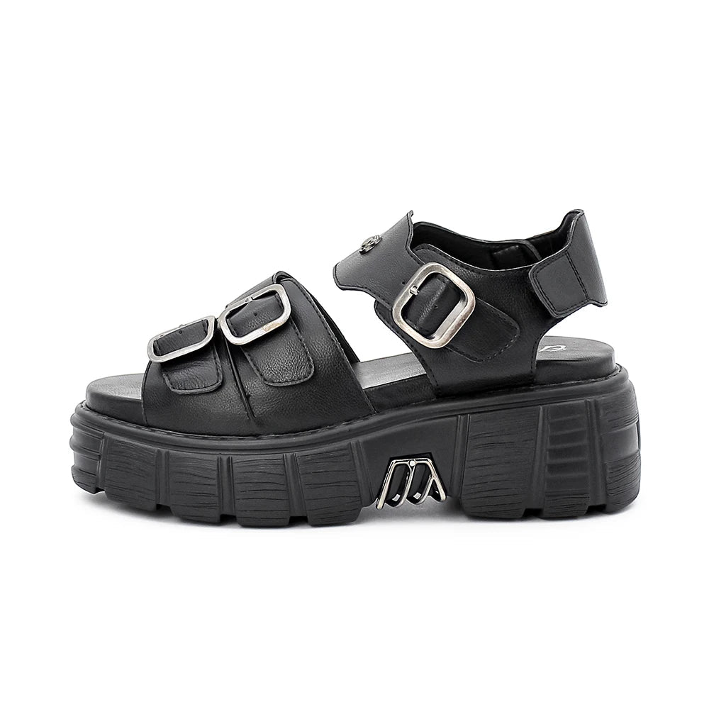 Punk Clip Toe Sandals for Y2K Aesthetic, Grunge Style, and Edgy Summer Outfits