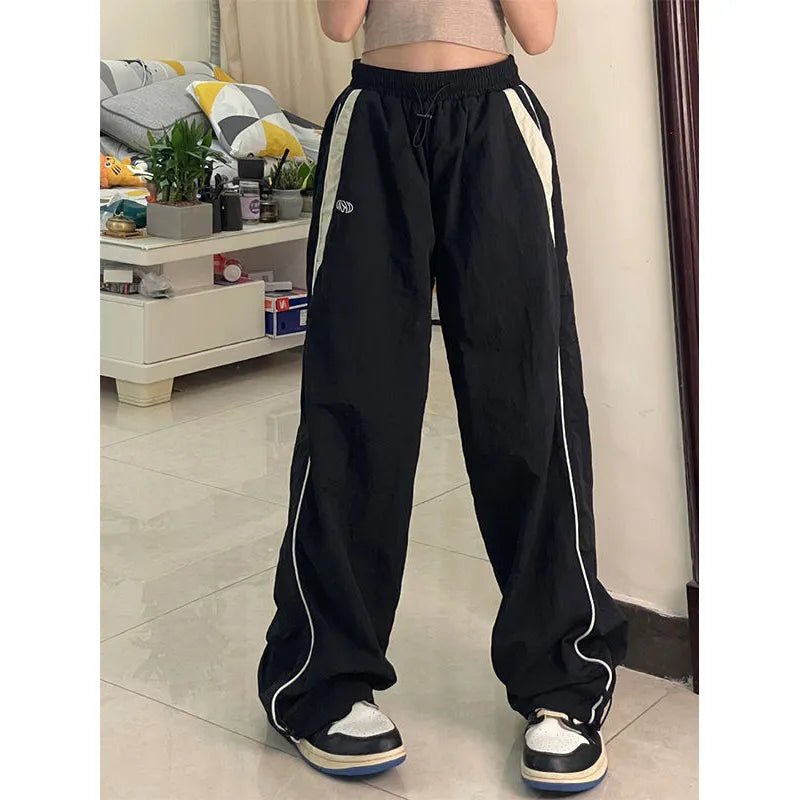 Retro Y2K Solid Drawstring Trousers for Comfy Coquette Aesthetic Outfits