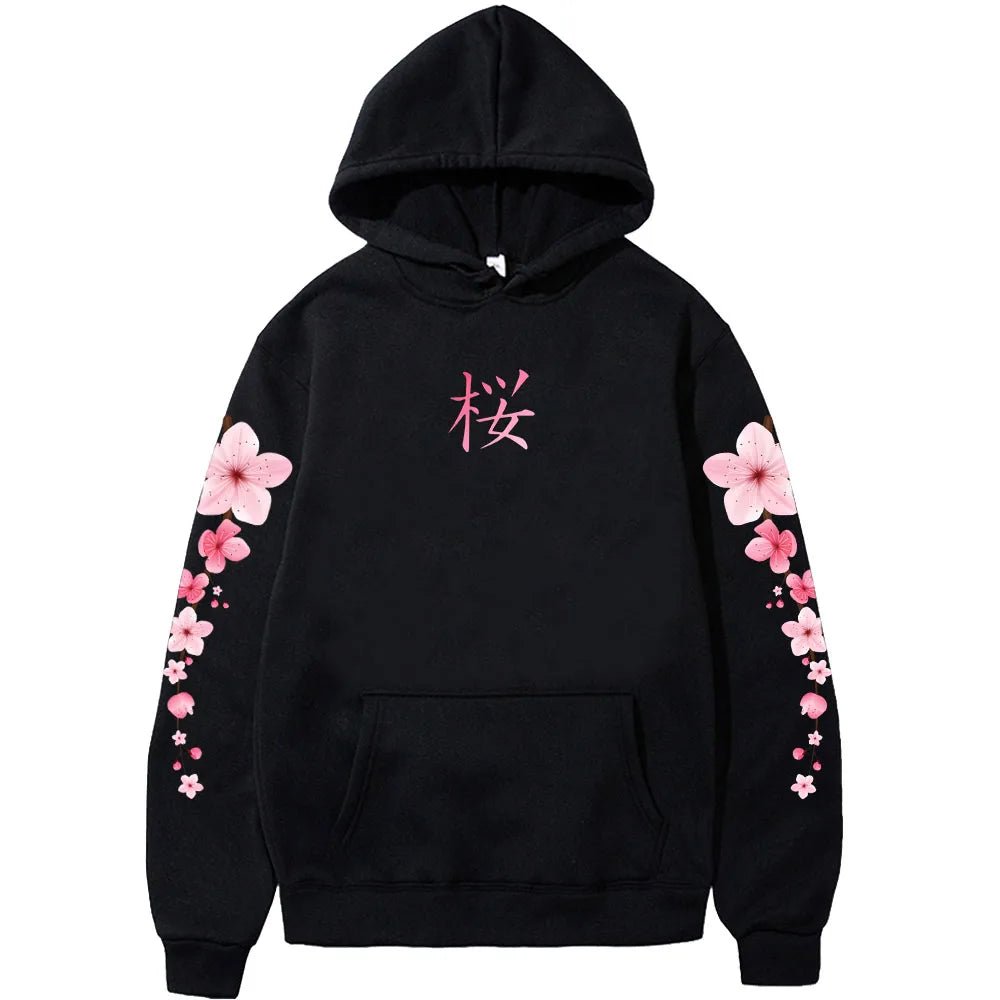 Sakura Graphic Hoodie - Y2K Aesthetic Comfy Hoodie for Cute and Cozy Outfits