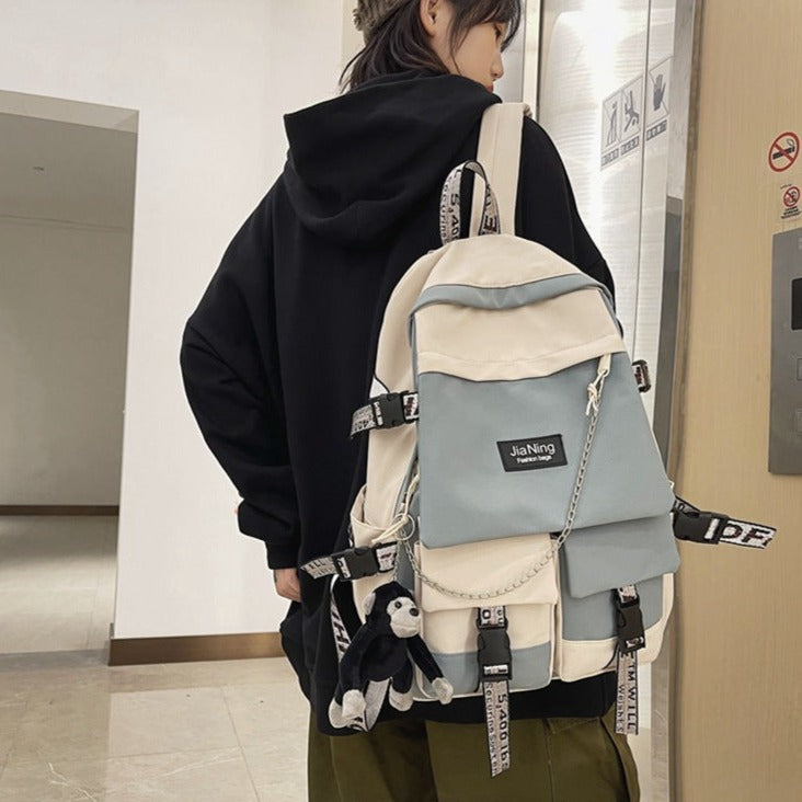 Trendy Japanese Harajuku Backpack for Y2K Aesthetic and Coquette Style Lovers