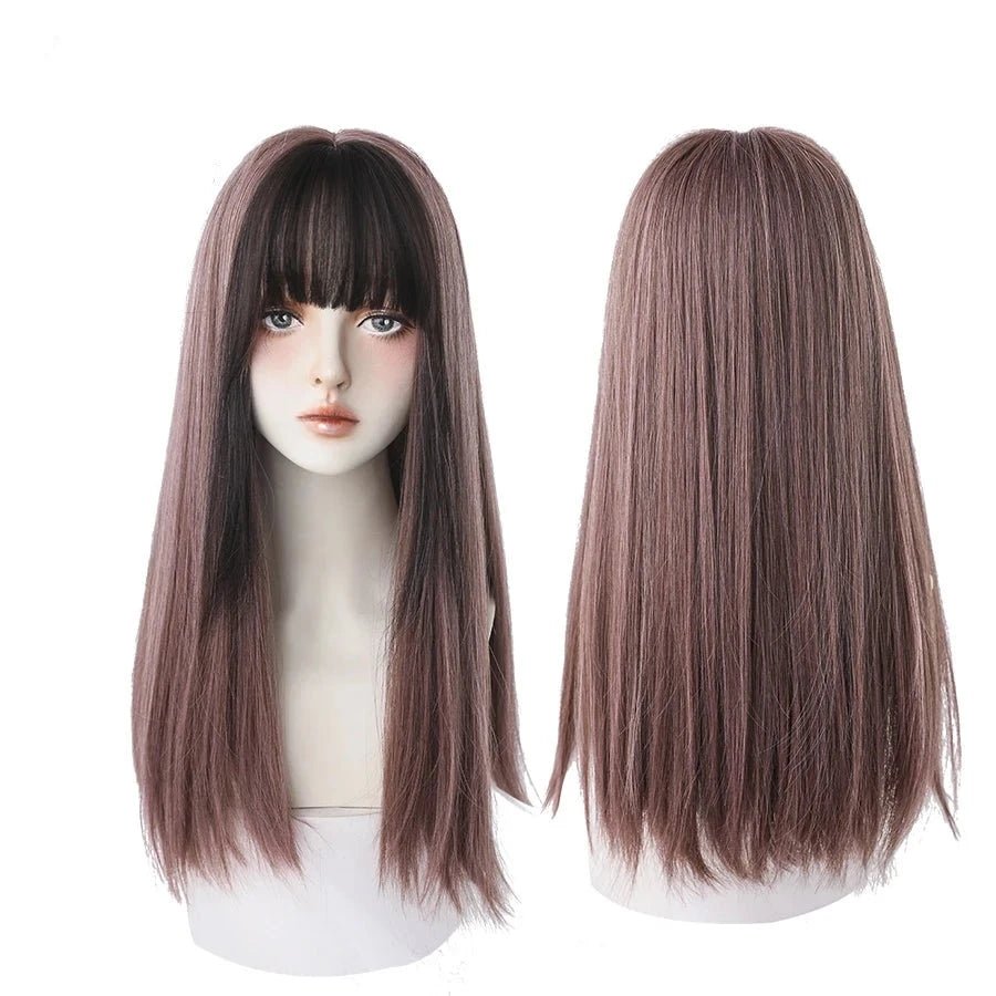 Trendy Kinky Straight Wig for Y2K Fashion Lovers - Perfect for Coquette and Grunge Aesthetics