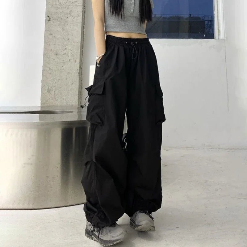 Trendy Oversized Cargo Joggers for Y2K Fashion and Coquette Aesthetic Outfits