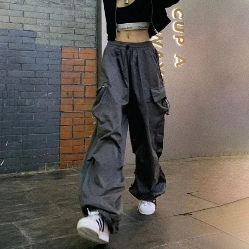 Trendy Oversized Cargo Joggers for Y2K Fashion and Coquette Aesthetic Outfits