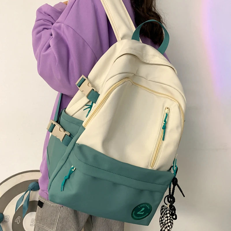 Trendy Y2K Aesthetic Large School Bag - Perfect for Coquette and Grunge Styles