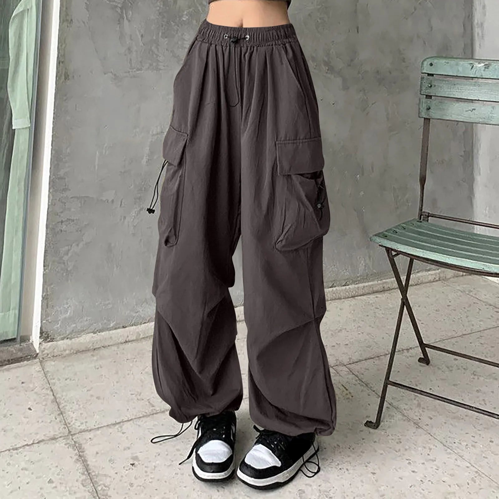 Trendy Y2K Baggy Cargo Pants for a Chic Coquette Aesthetic Look