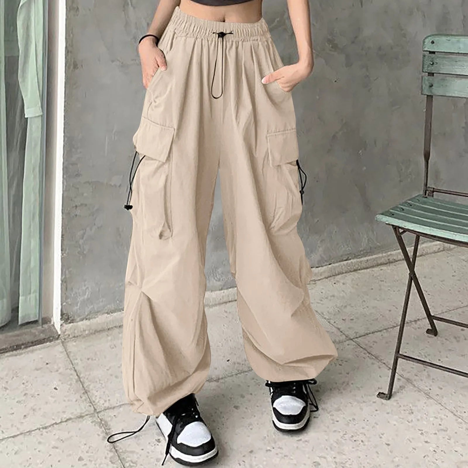 Trendy Y2K Baggy Cargo Pants for a Chic Coquette Aesthetic Look