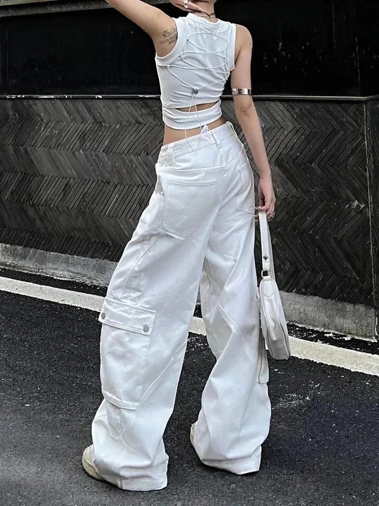 Trendy Y2K Baggy Streetwear Pants for a Chic Grunge Aesthetic Look