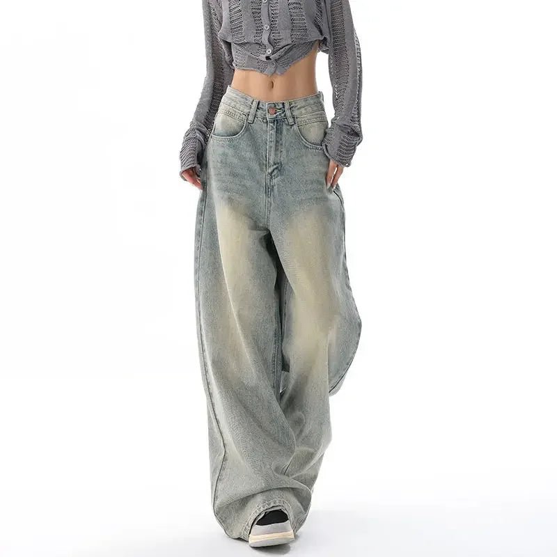 Trendy Y2K Baggy Wide Leg Jeans for Effortless Grunge and Coquette Aesthetic Looks