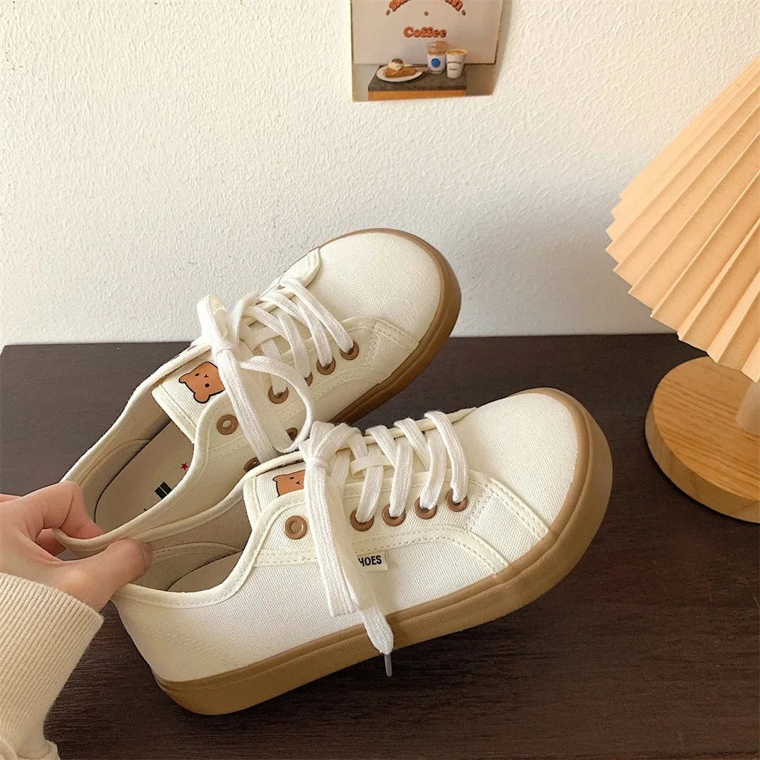 Trendy Y2K Canvas Sneakers for Coquette and Grunge Aesthetic Outfits