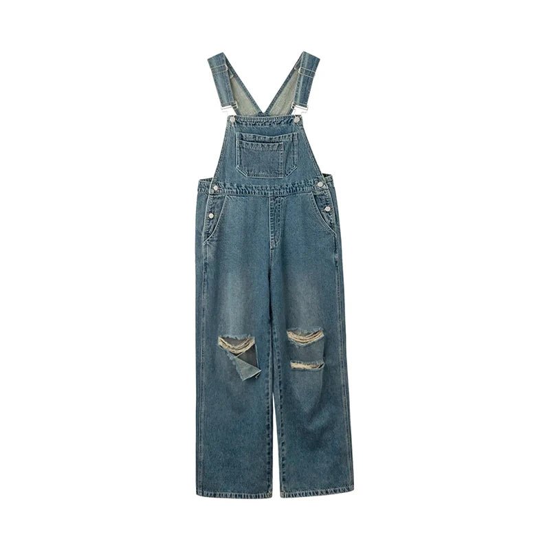 Trendy Y2K Denim Jumpsuit: Vintage-Inspired Grunge Style for Aesthetic Outfits