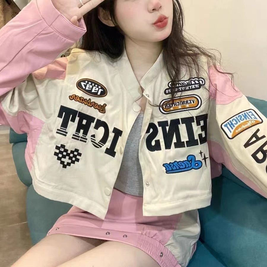 Trendy Y2K Hip Hop Korean Jacket for Stylish Aesthetic Outfits and Streetwear Fashion