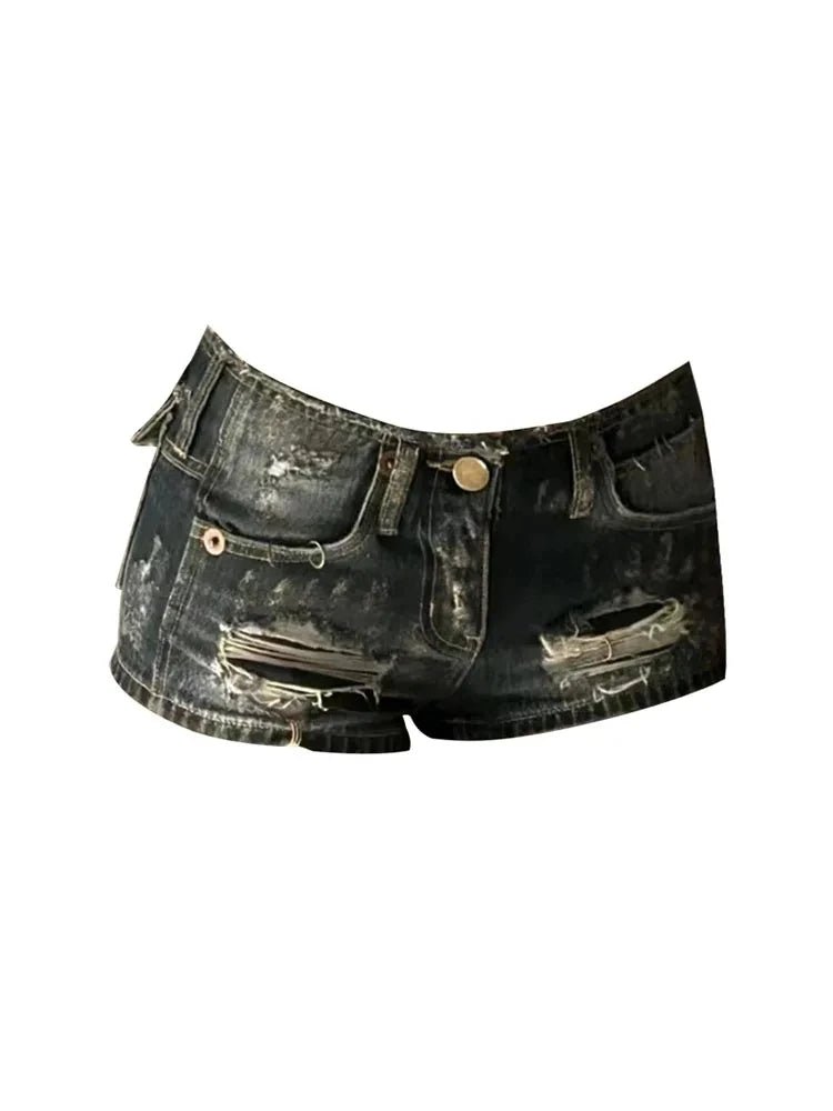 Trendy Y2K Jean Shorts for Stylish Outfits - Embrace Vintage Aesthetic Fashion