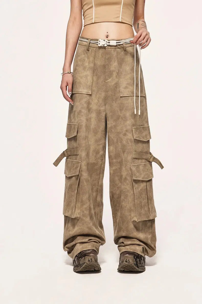 Trendy Y2K Safari Cargo Pants for a Chic Coquette Aesthetic Look