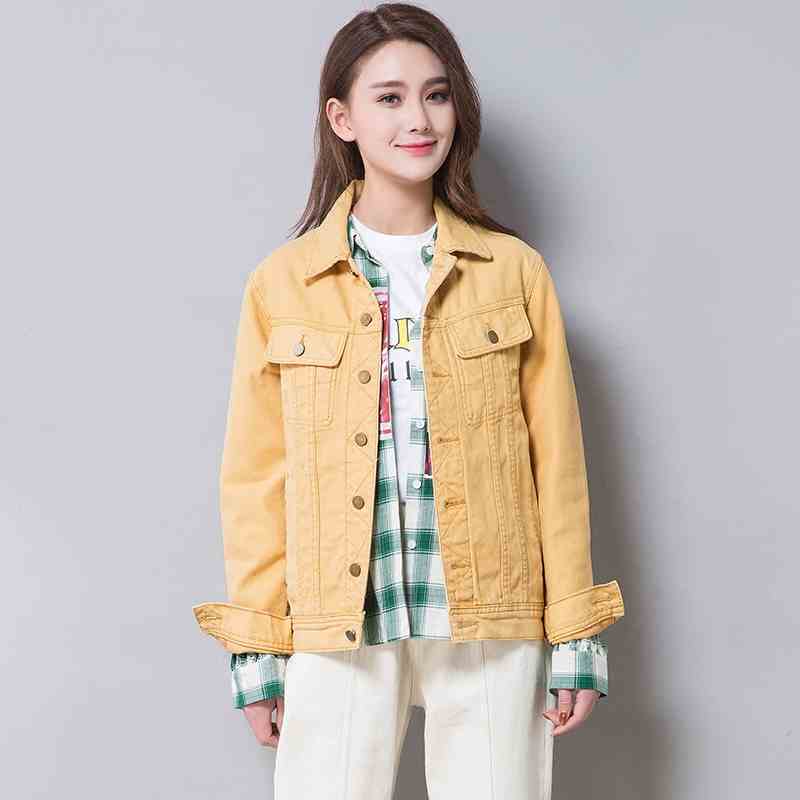 Trendy Y2K Yellow Denim Jacket for a Chic Coquette Aesthetic Look