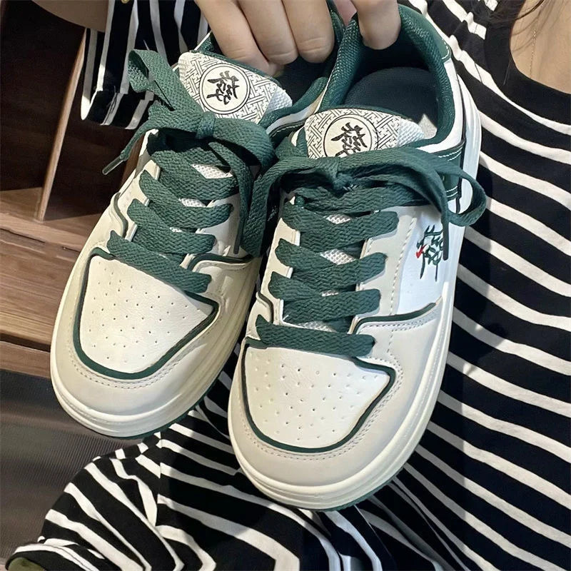 Ulzzang Style Y2K Aesthetic Breathable Sneakers for Comfy and Trendy Outfits