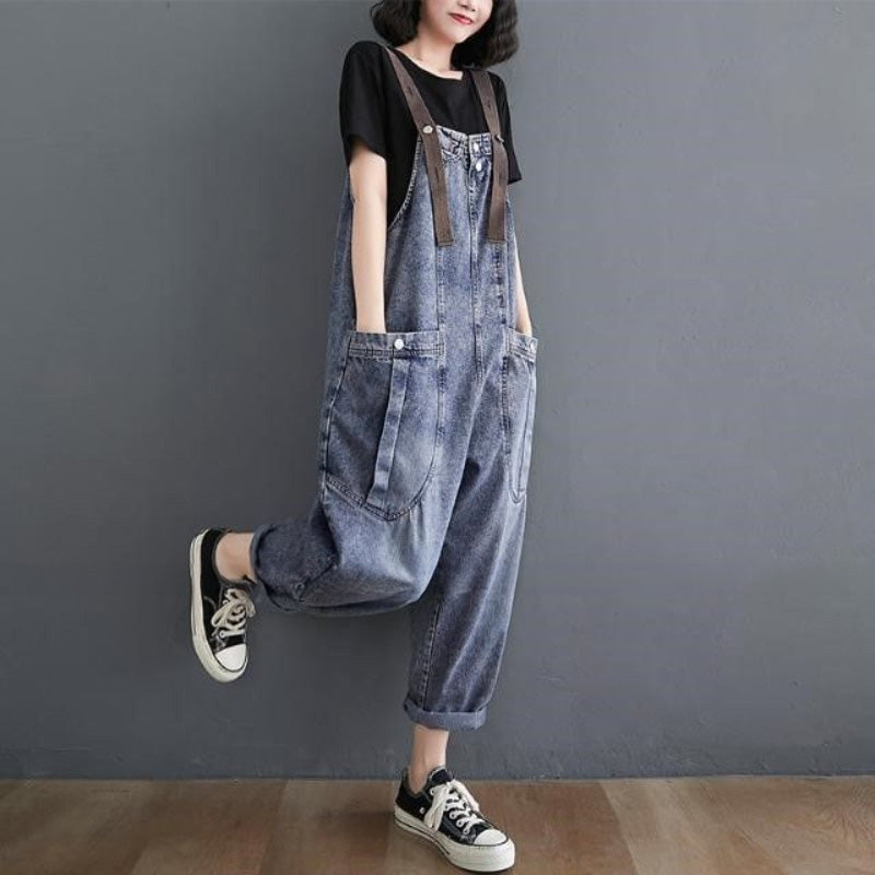 Vintage Y2K Denim Overalls - Retro Aesthetic Fashion for Trendy Outfits