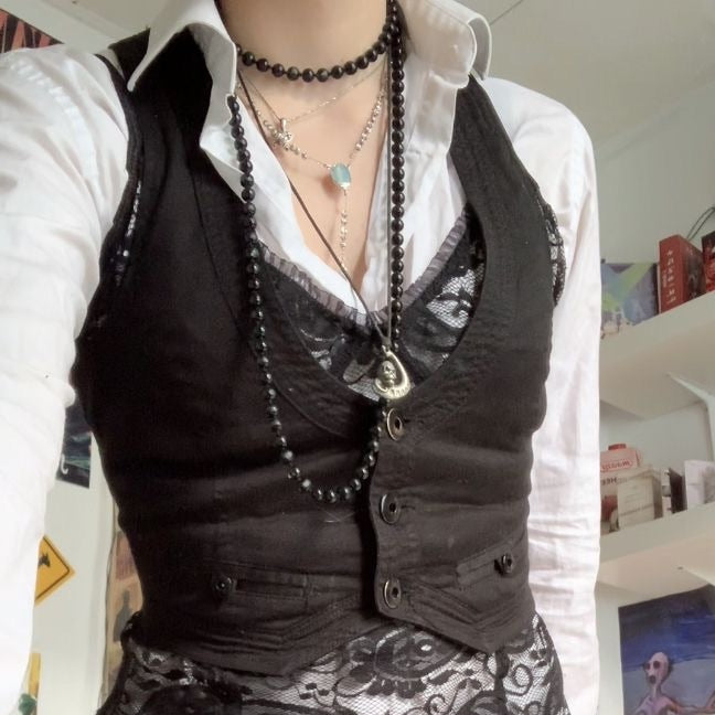 Whimsigoth Y2K Aesthetic Micro Vest - 90s Vintage Fairy Grunge Style Top