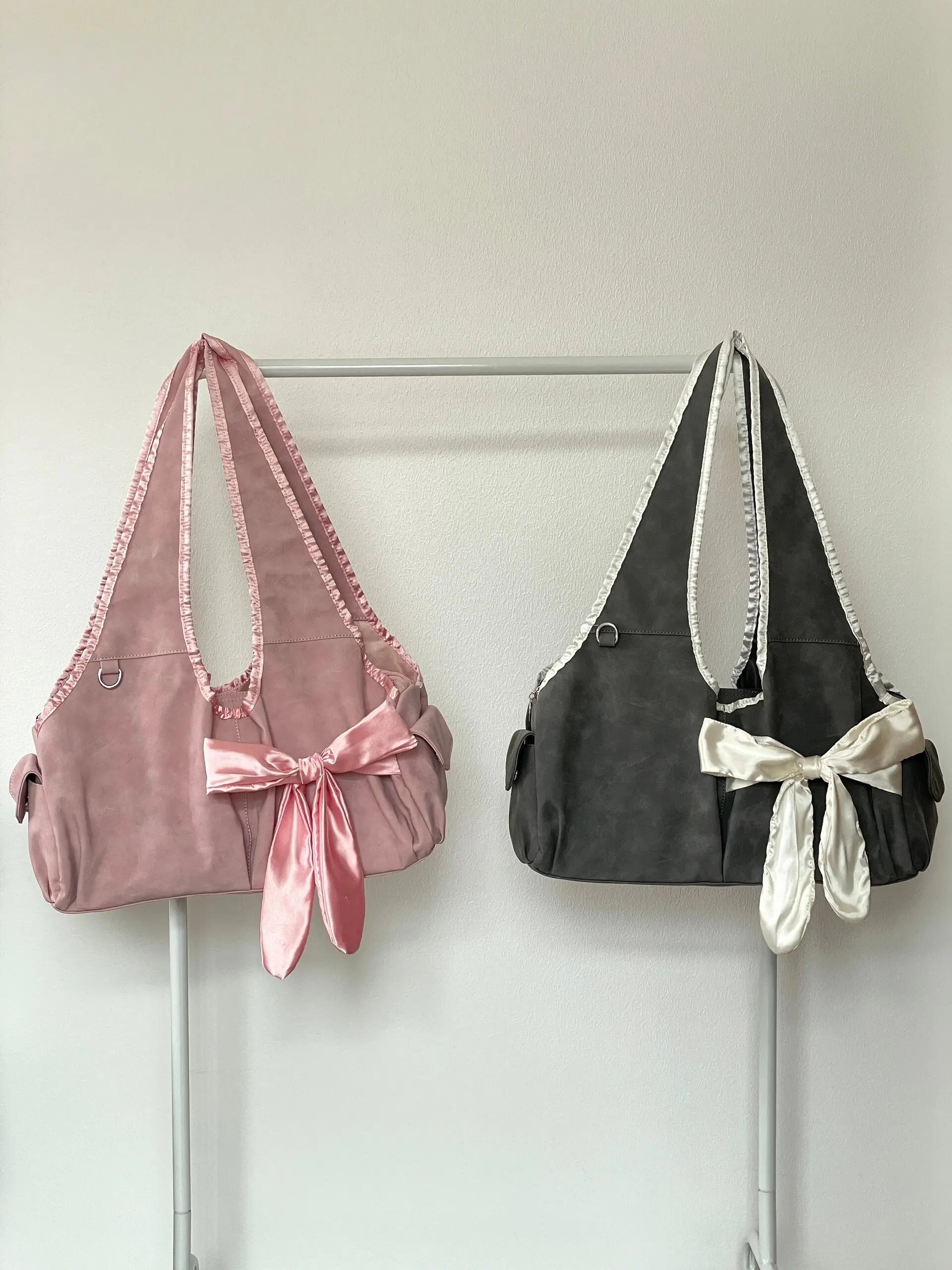 Womens Y2K Coquette Aesthetic Pink Bow Shoulder Bag for Cute Outfits and Stylish Looks